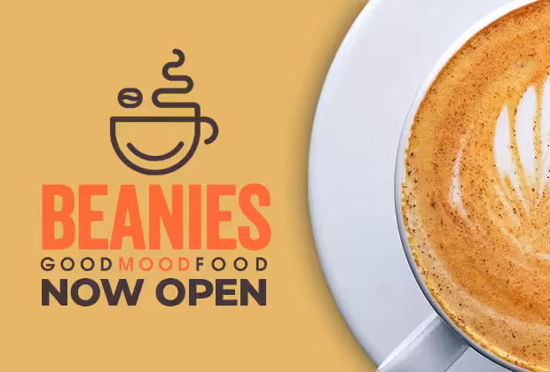 Beanies Coffee Shop is now open at Lowdhams