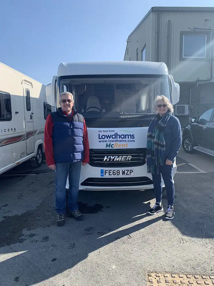 Mr & Mrs Stammers pick up a Hymer with McRent