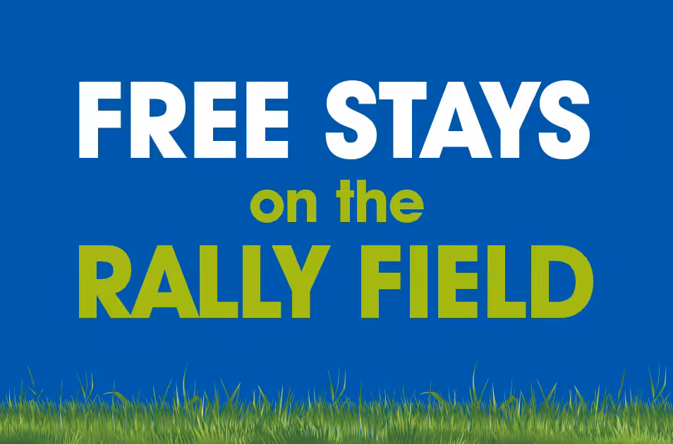 Rally Field Free Stays Benefit