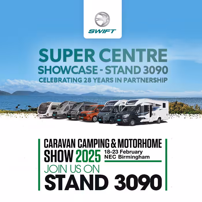 Award Winning Campers NEC Swift Super Centre Showcase 2025
