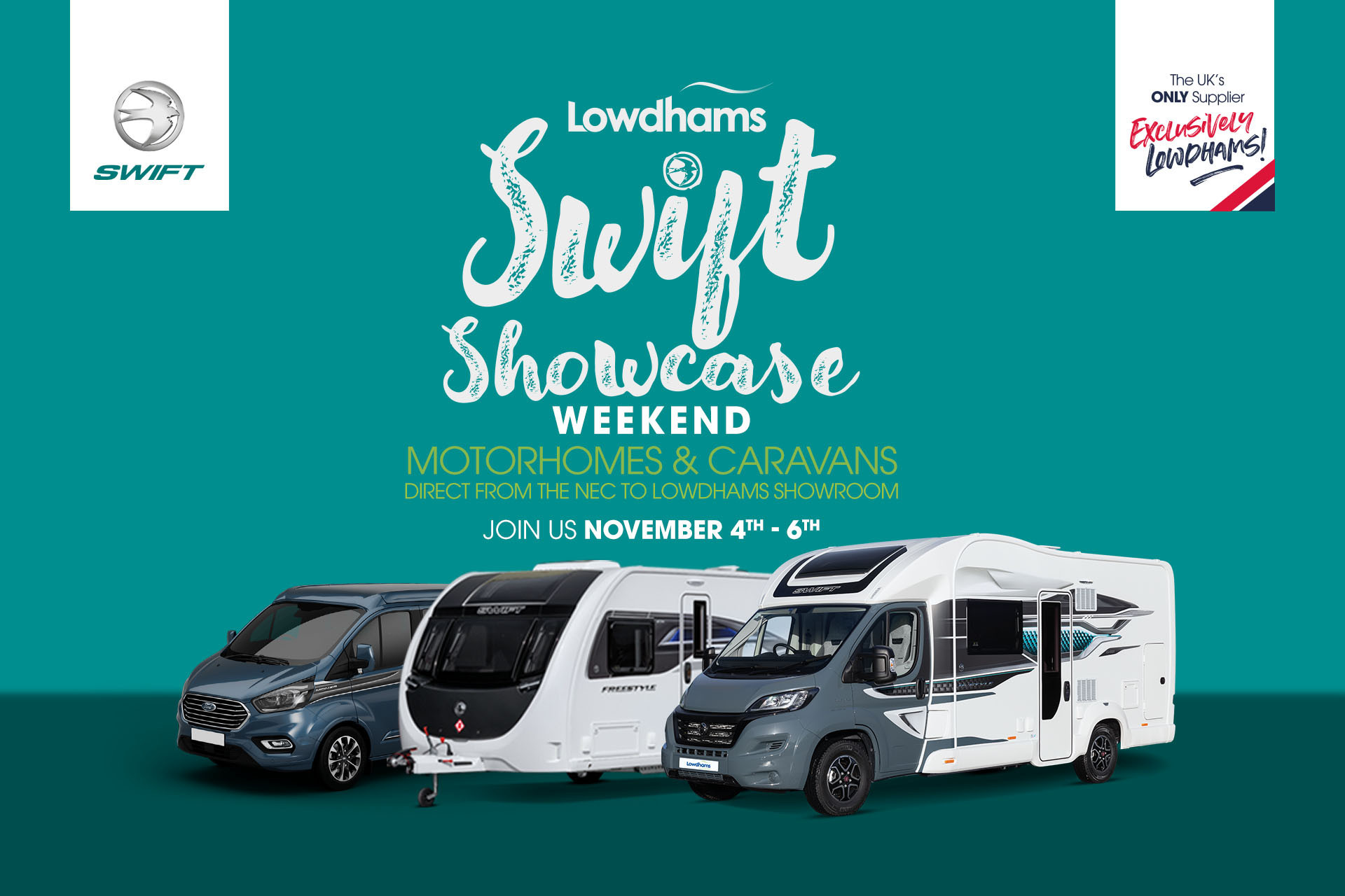 Lowdhams Swift Showcase Weekend – Join Us Nov 4th - 6th