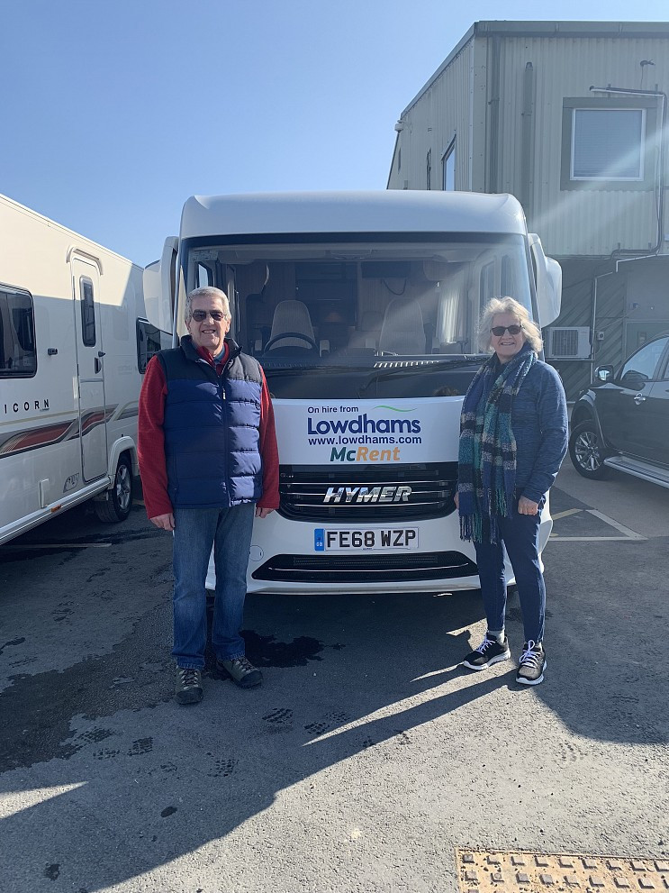 Mr & Mrs Stammers pick up a Hymer with McRent